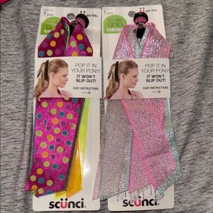 Scunci Vibrant Polka Dot and Glitter Hair Ties